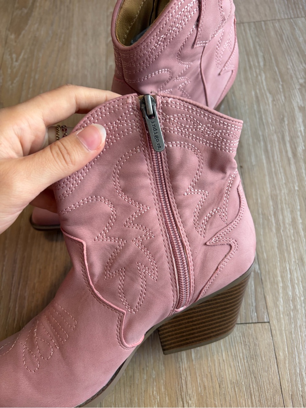 Pink Western Ankle Cowboy Boots - Picture 8 of 11
